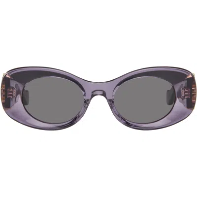 Loewe Purple Anagram Sunglasses
