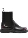 LOEWE PURPLE BLAZE LEATHER ANKLE BOOTS