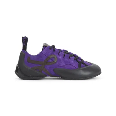LOEWE PURPLE BROWN SOLID SNEAKERS