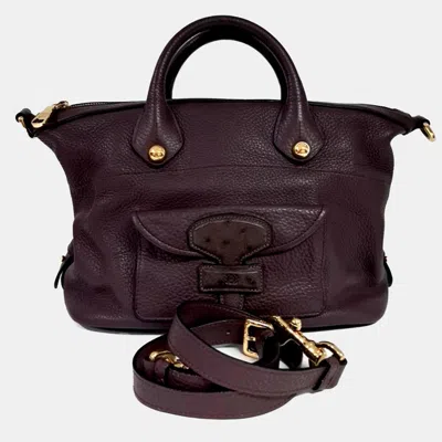 Pre-owned Loewe Purple Leather Mayback
