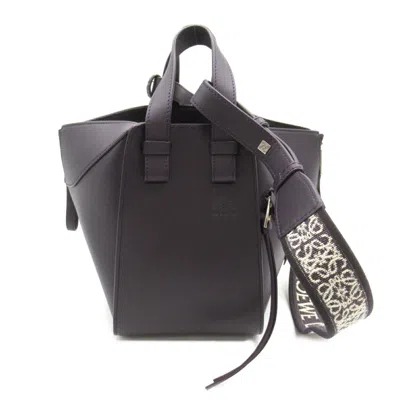 Loewe Purple Leather Shoulder Bag