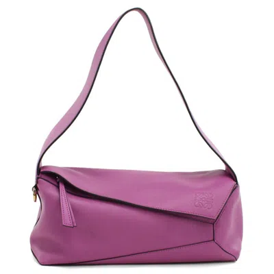 Pre-owned Loewe Purple Leather Shoulder Bag ()