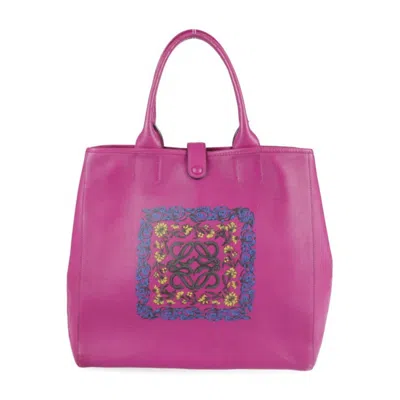Pre-owned Loewe Purple Leather Tote Bag ()