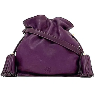 Pre-owned Loewe Purple Nappa Leather Leather Shoulder Bag ()