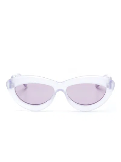 Loewe Purple Oval Frame Sunglasses