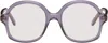 Loewe Purple Slim Oversized Glasses In Purple