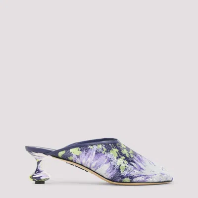 LOEWE PURPLE SLIP ON MULES