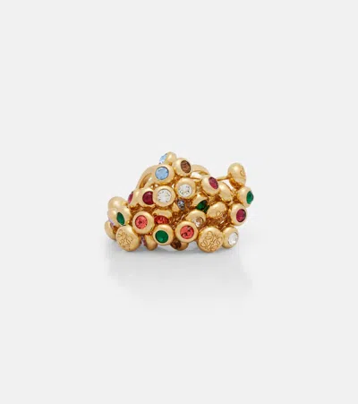 Loewe Push Pin Embellished Ring In Gold
