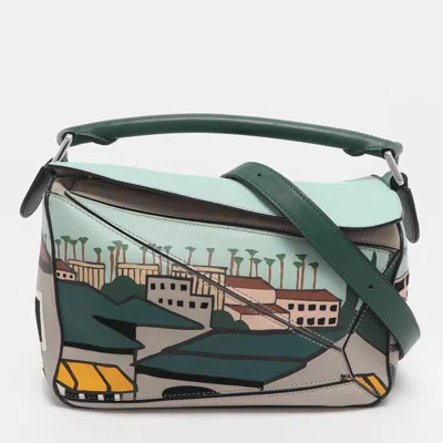 Pre-owned Loewe Puzzle 10 Ken Price Re-edition Multicolor Leather Shoulder Bag