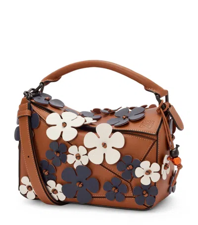Loewe Puzzle 10 Re-edition Plumeria Top-handle Bag