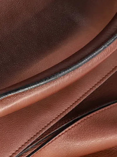 Pre-owned Loewe Puzzle Bag Leather Large Satchel In Brown