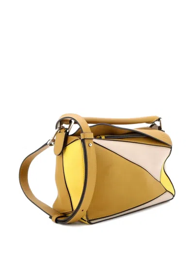 Pre-owned Loewe Puzzle Bag Leather Small Satchel In Multi