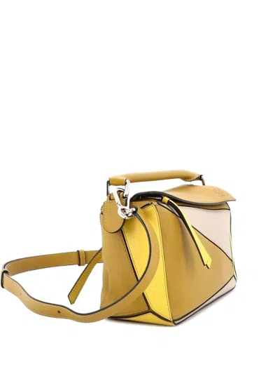 Pre-owned Loewe Puzzle Bag Leather Small Satchel In Multi