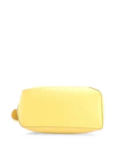 Pre-owned Loewe Puzzle Bag Leather Small Satchel In Yellow