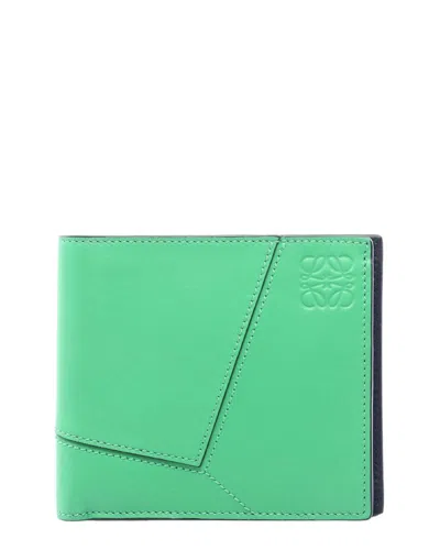 Pre-owned Loewe Puzzle Bifold Coin Wallet (authentic Pre-loved)