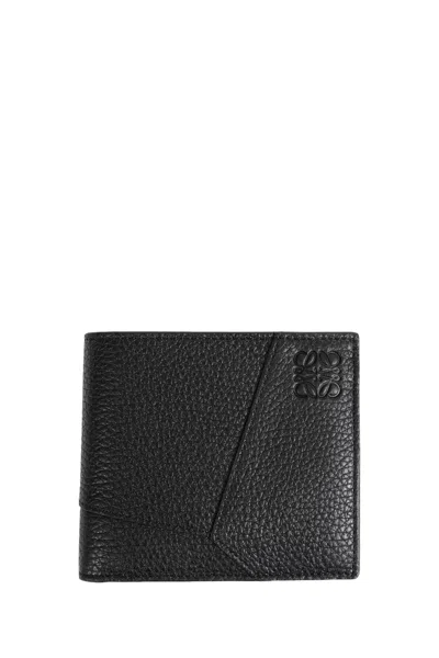 Loewe Puzzle Bifold Coin Wallet In Black