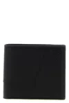 Loewe Textured Calfskin Bifold Wallet With Geometric Panel Detailing In Black