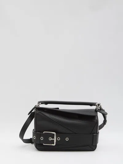 Loewe Puzzle Biker Bag In Black