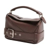 Loewe Puzzle Biker Top-handle Bag In Shiny Leather In Brown
