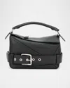 Loewe Puzzle Biker Top-handle Bag In Shiny Leather