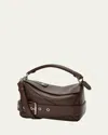 Loewe Puzzle Biker Top-handle Bag In Shiny Leather In Brown