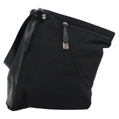 Pre-owned Loewe Puzzle Black Nylon Shoulder Bag ()