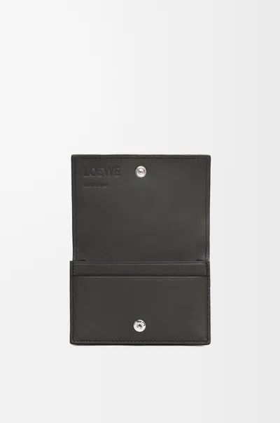 Loewe Puzzle Business Cardholder In Classic Leather Skin For Man In Gray