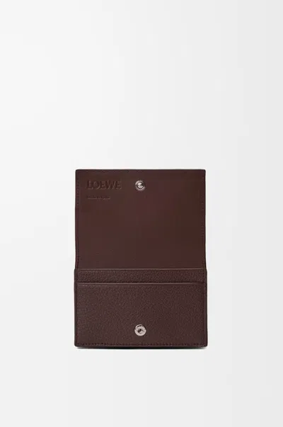 Loewe Puzzle Business Cardholder In Supple Grained Leather Skin For Man In Brown