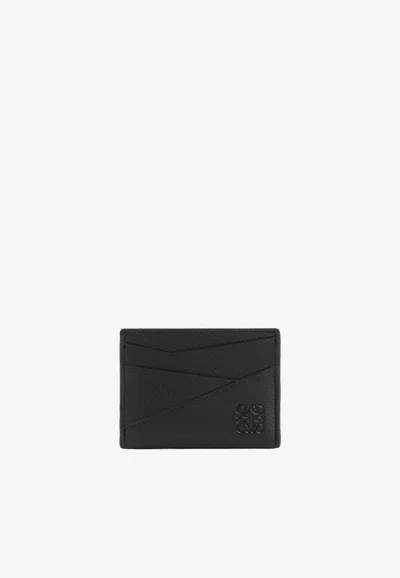 Loewe Puzzle Calf Leather Cardholder In Black