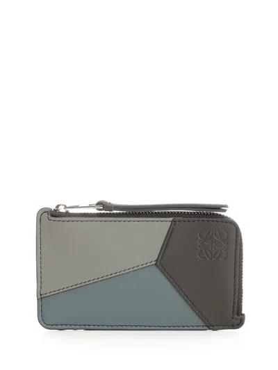Loewe Puzzle” Cardholder And Coin Purse Wallets Grey In Gray