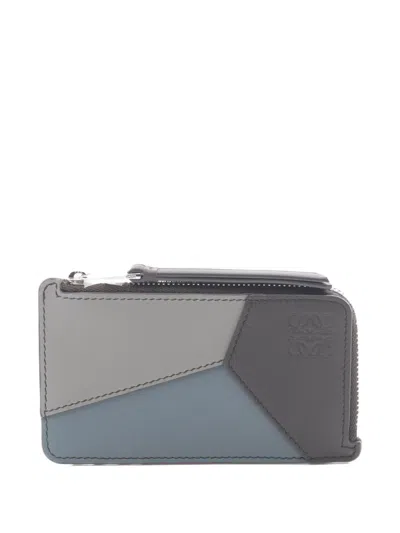 Pre-owned Loewe Puzzle Cardholder In Gray