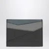 Loewe Puzzle Cardholder In Asphalt Gray/blue In Brown