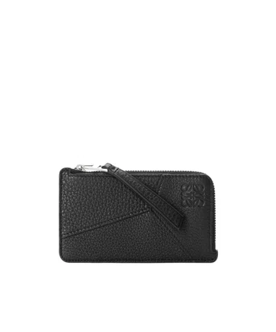 Loewe Puzzle Coin Card Holder In Black