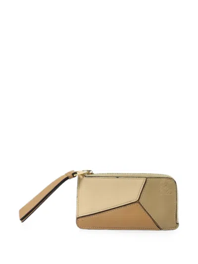 Pre-owned Loewe Puzzle Coin Card Holder In Neutrals