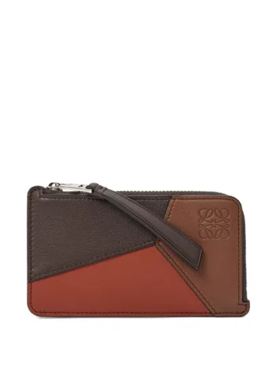 Loewe Puzzle Coin Cardholder In Classic Calfskin In Brown