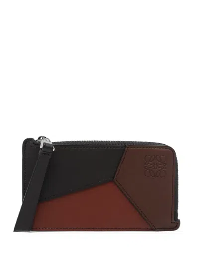Loewe Puzzle Coin Cardholder In Classic Calfskin In Brown