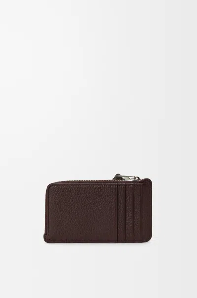 Loewe Puzzle Coin Cardholder In Supple Grained Leather Skin For Man In Brown