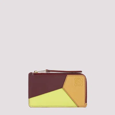 Loewe Puzzle Coin Cardholder In Metallic