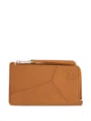 Loewe Puzzle Coin Zip Cardholder In Brown