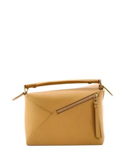 Pre-owned Loewe Puzzle Edge Bag Leather Small Crossbody Bag In Brown