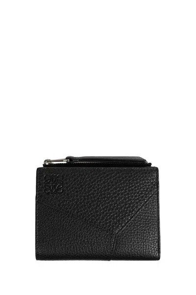 Loewe Puzzle Edge Bifold Coin Wallet In Black