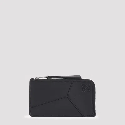Loewe Puzzle Edge Coin Card Holder In Blue