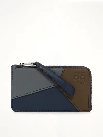 Loewe Puzzle Edge Coin Cardholder Multi In Blue