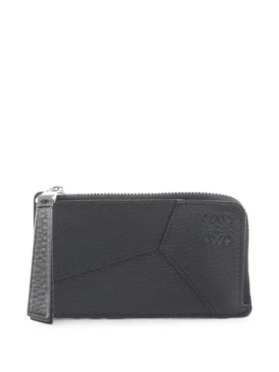 Pre-owned Loewe Puzzle Edge Coin Purse In Black