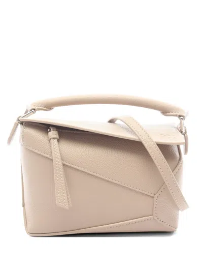 Pre-owned Loewe Puzzle Edge Handbag In Neutral