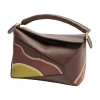 Loewe Puzzle Edge Landscape Small Bag In Brown