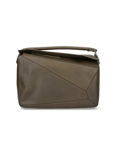 Loewe "puzzle Edge" Large Bag In Green
