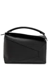 Loewe Puzzle Edge Large Leather Top Handle Bag In Black
