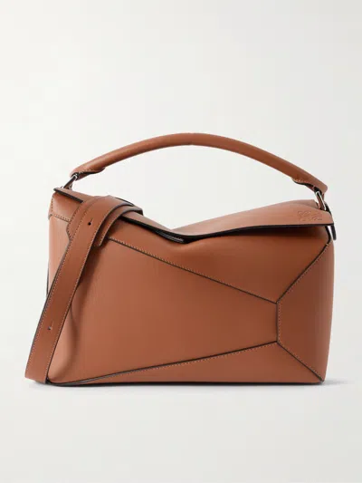 Loewe Large Puzzle Bag In Classic Calfskin In Brown