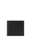 Loewe Textured Calfskin Bifold Wallet With Geometric Panel Detailing In Black